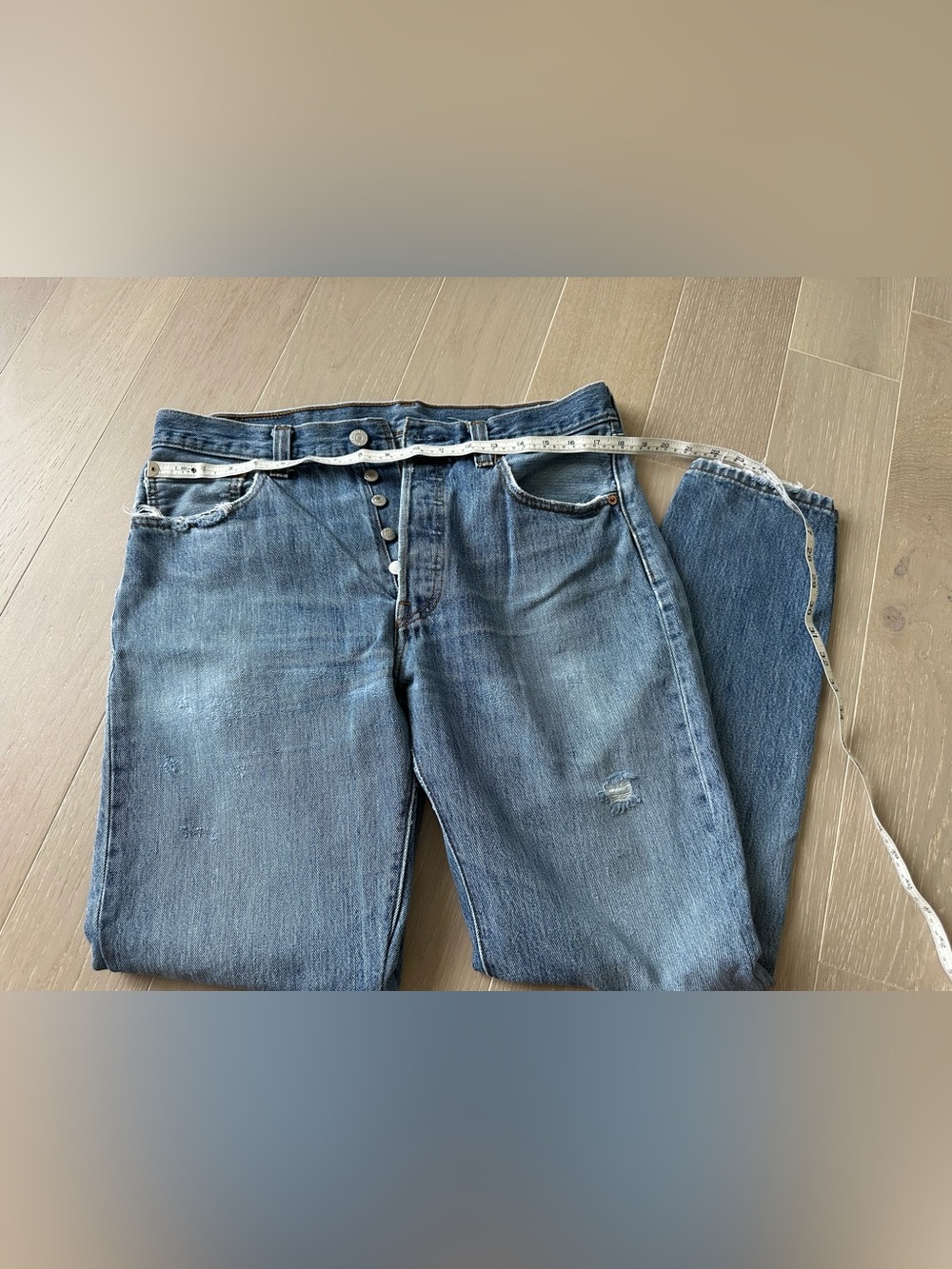 Levi Classic High-Rise Button-Fly Blue Jeans